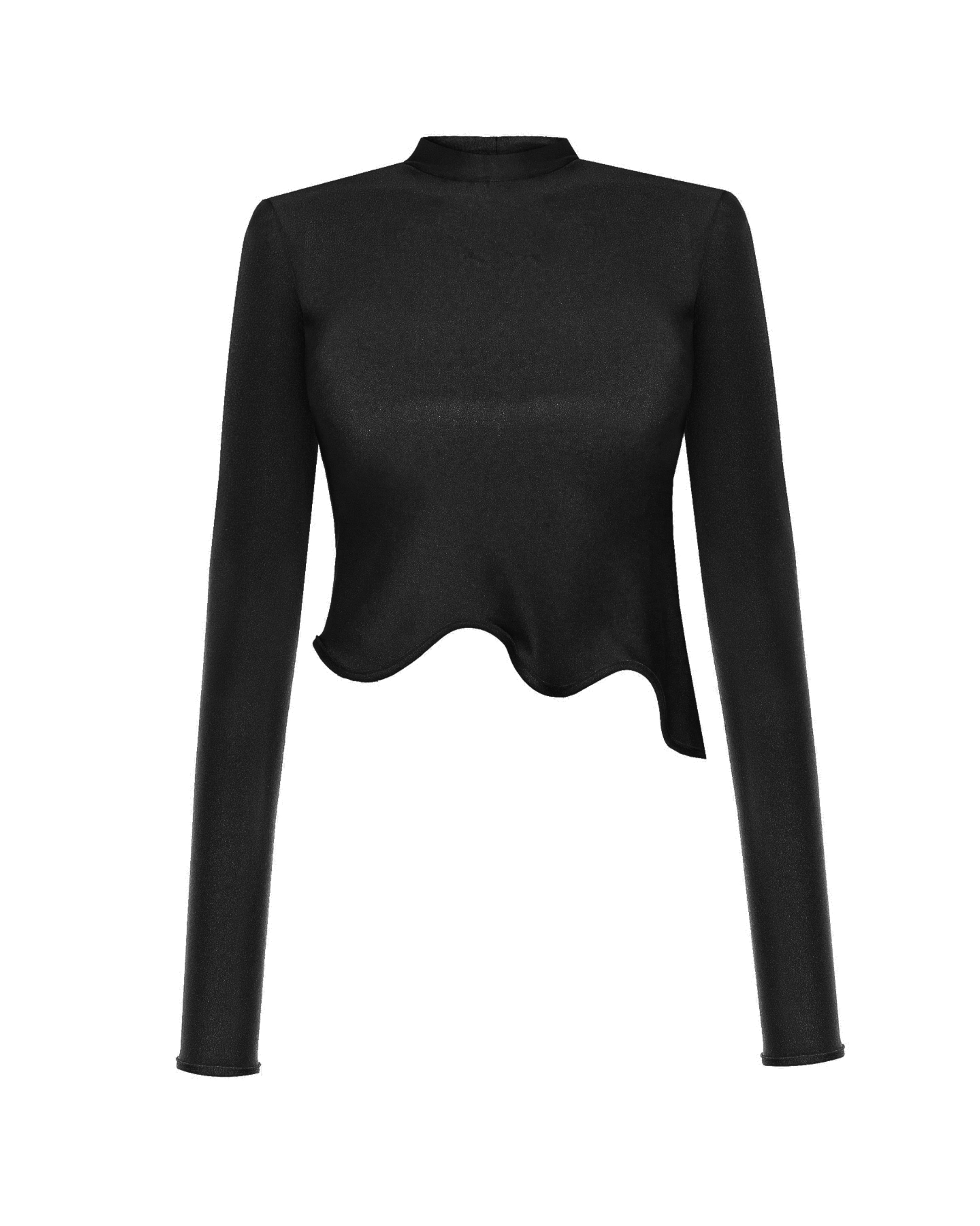 Molten long sleeve top black