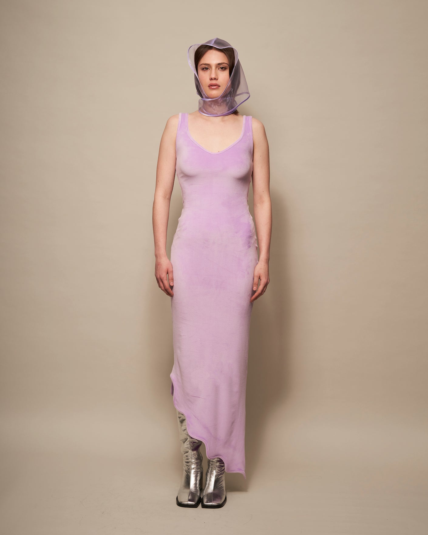 Soft molten dress lilac