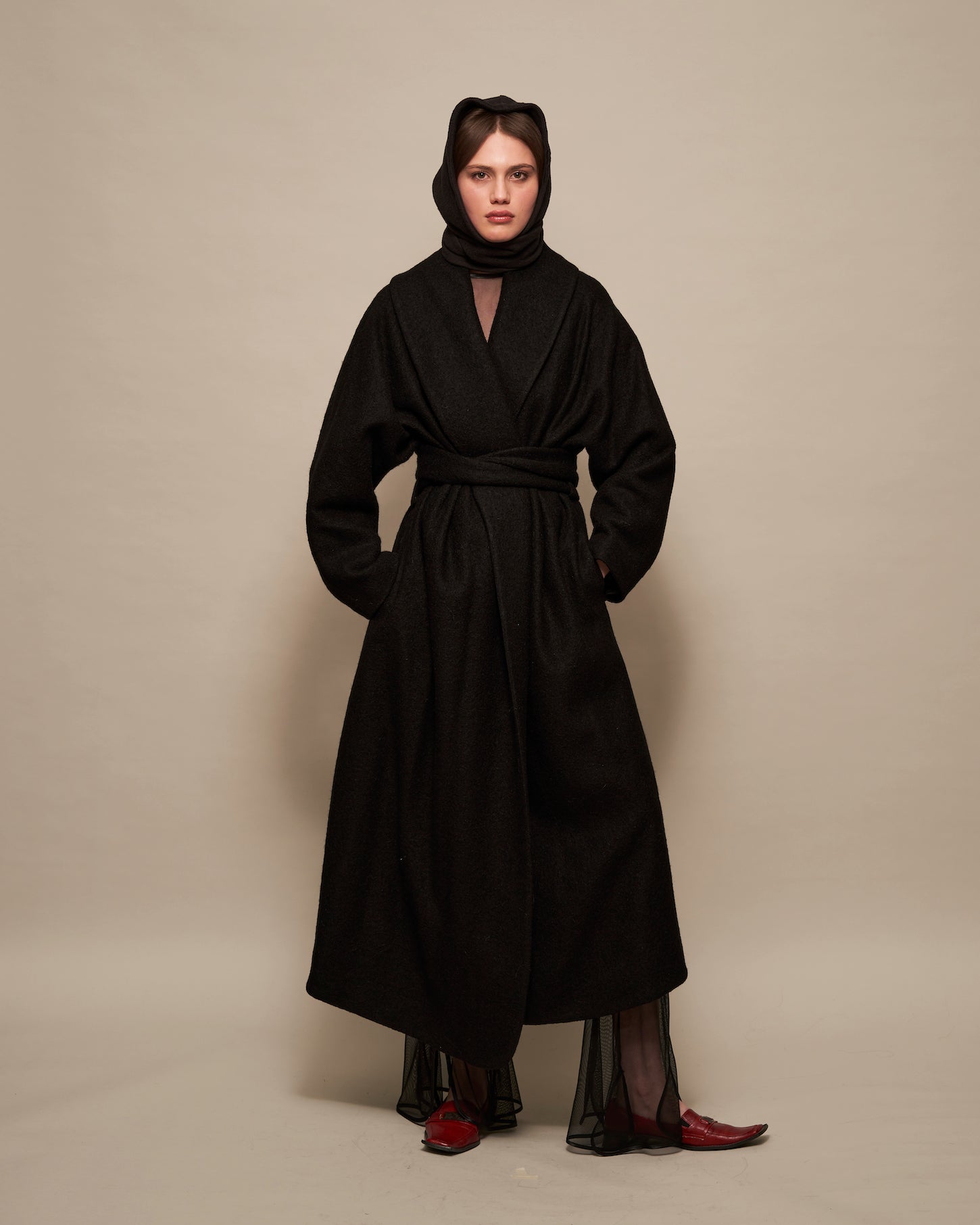 Long wave coat black