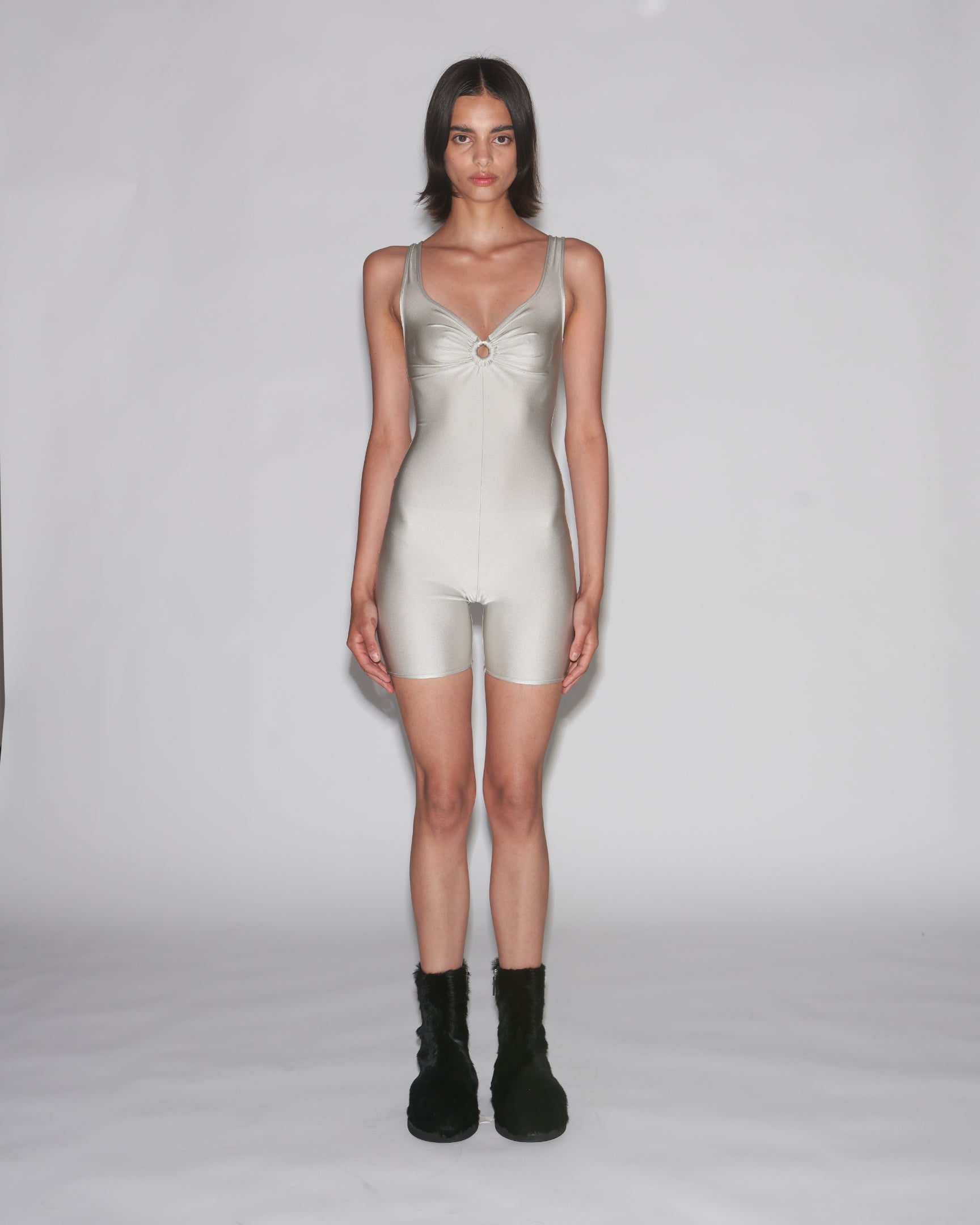 Olympus catsuit silver