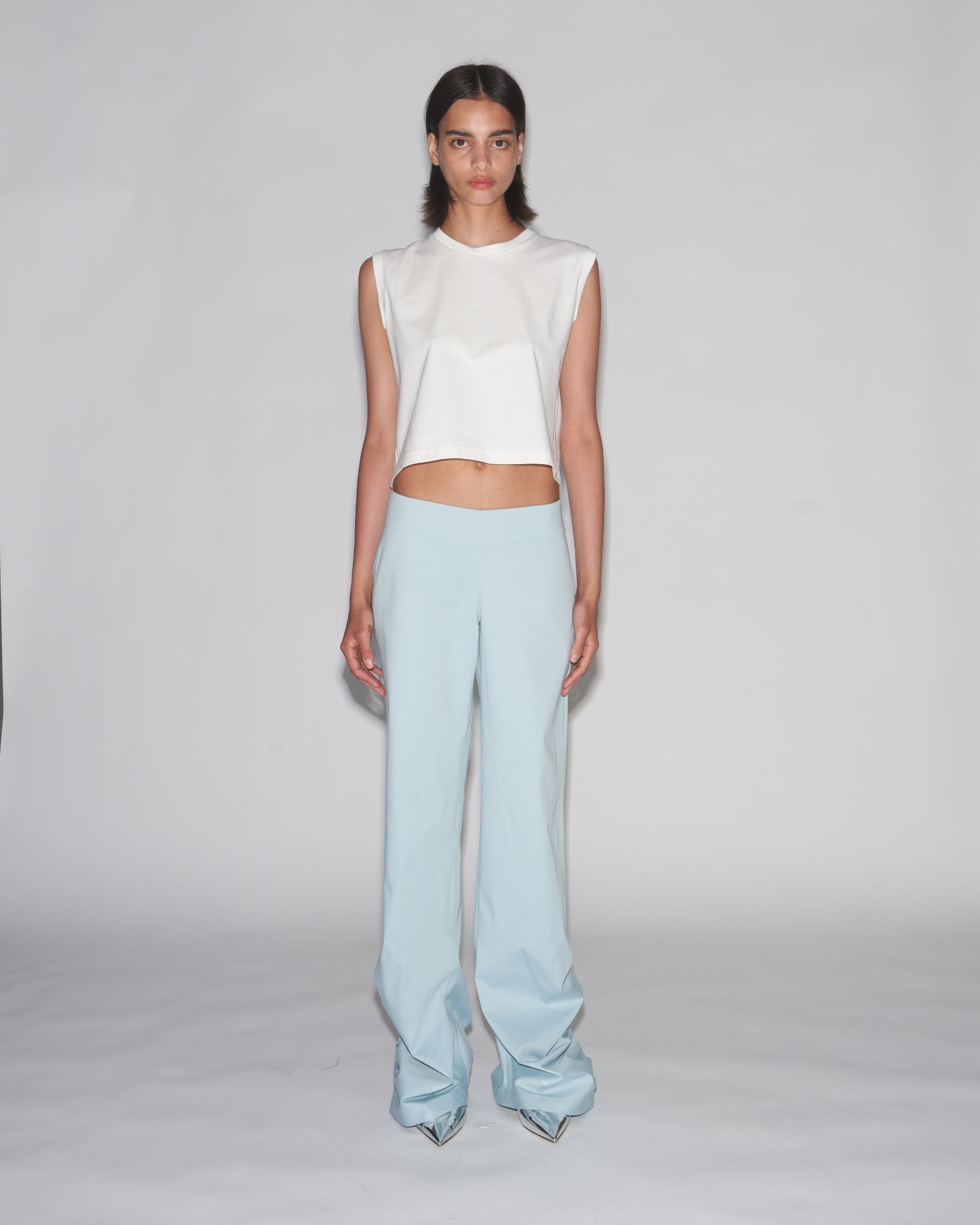 Ripple tailored trousers aqua blue