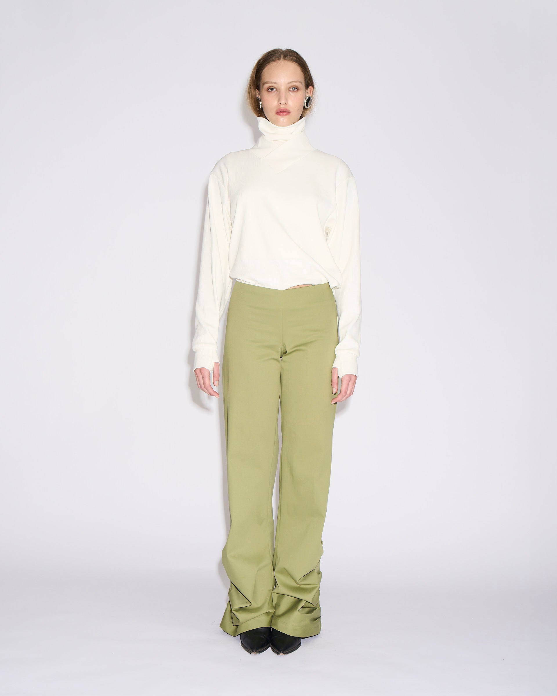 Ripple tailored trousers frog green