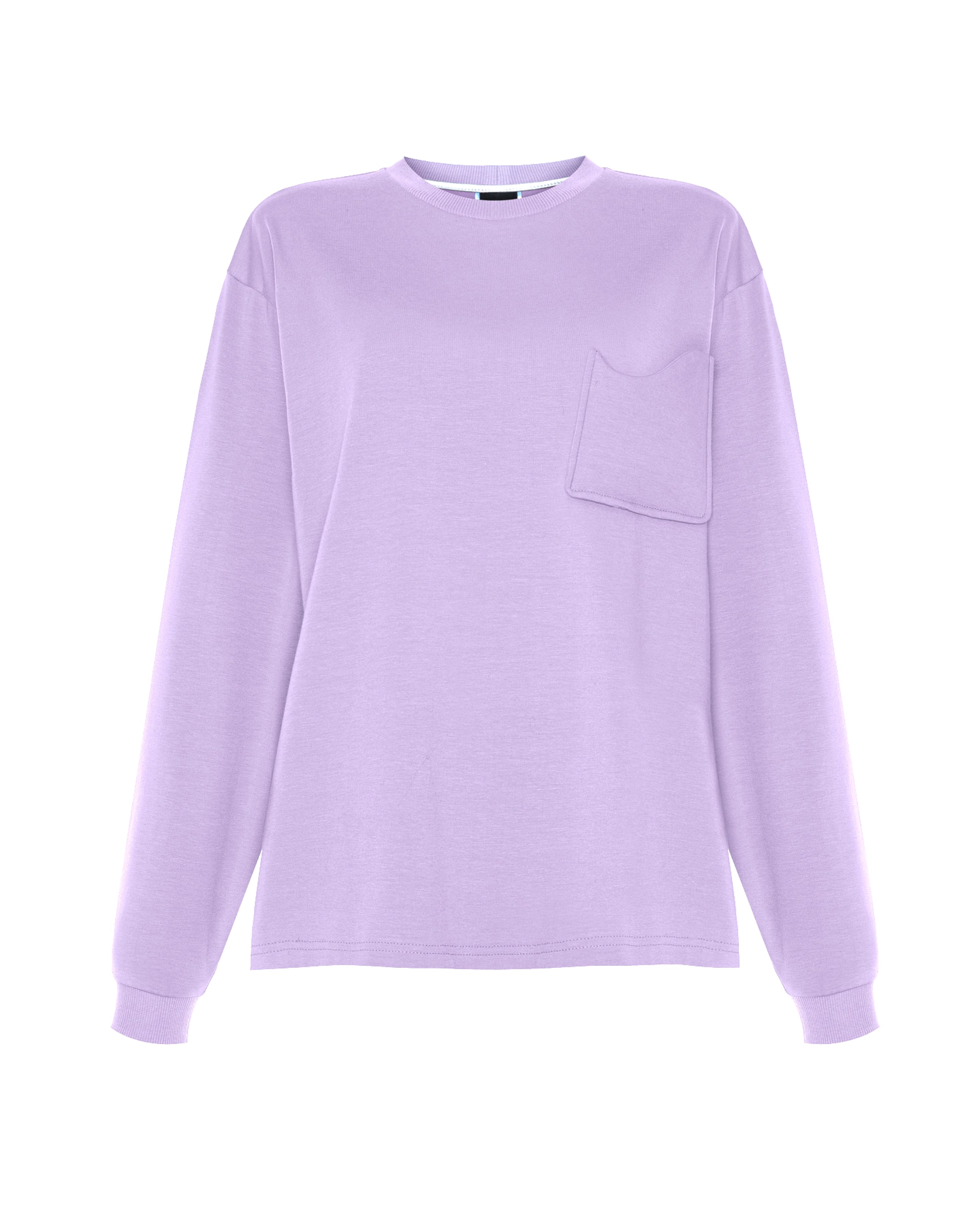 Pocket long sleeve top lilac