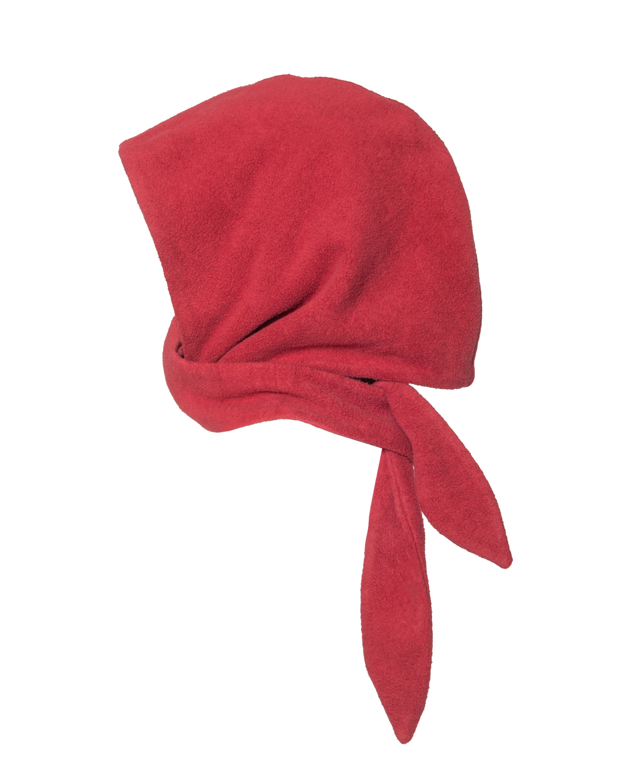 Fleece head scarf red