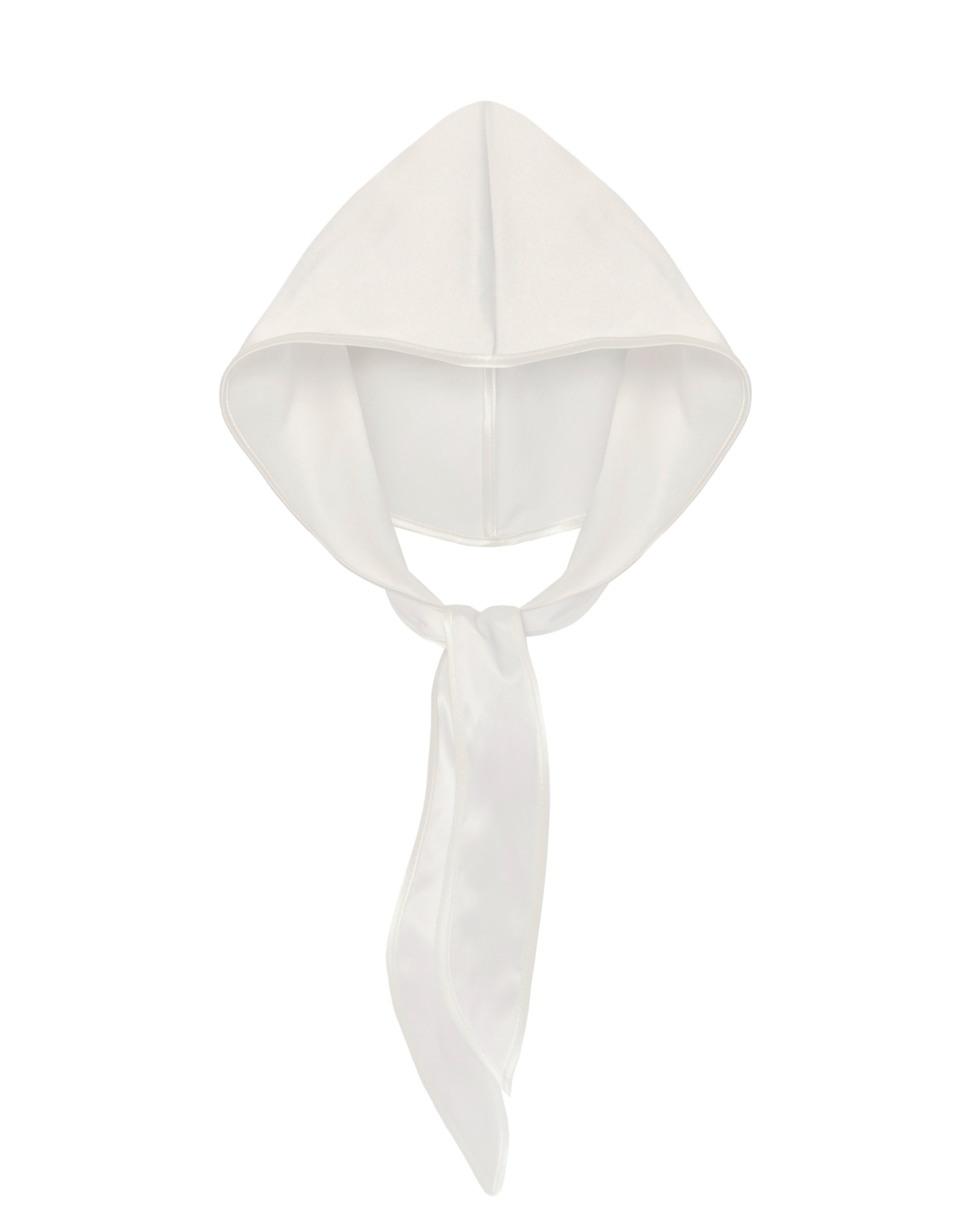 Satin head scarf oyster white