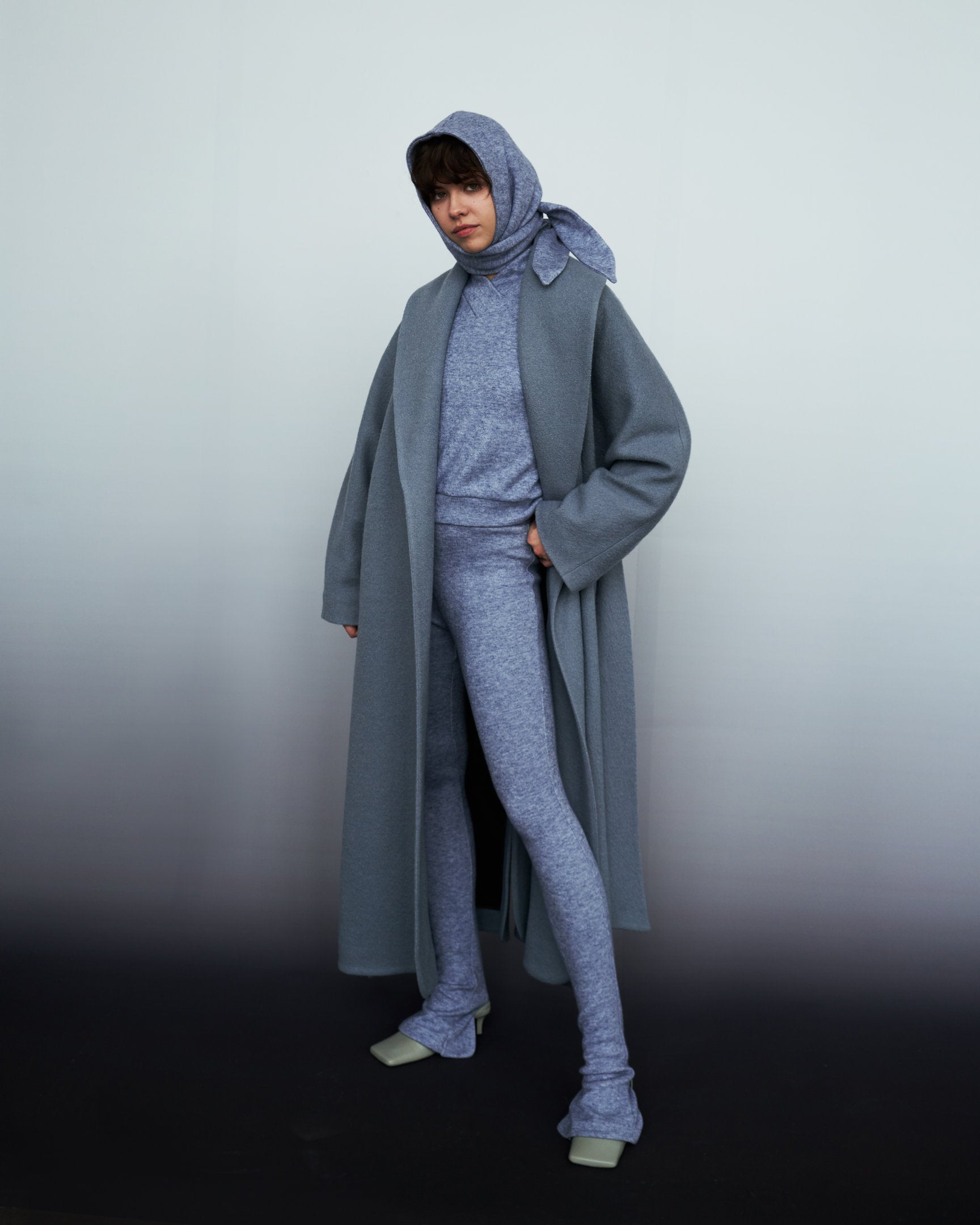 Long wave coat blue