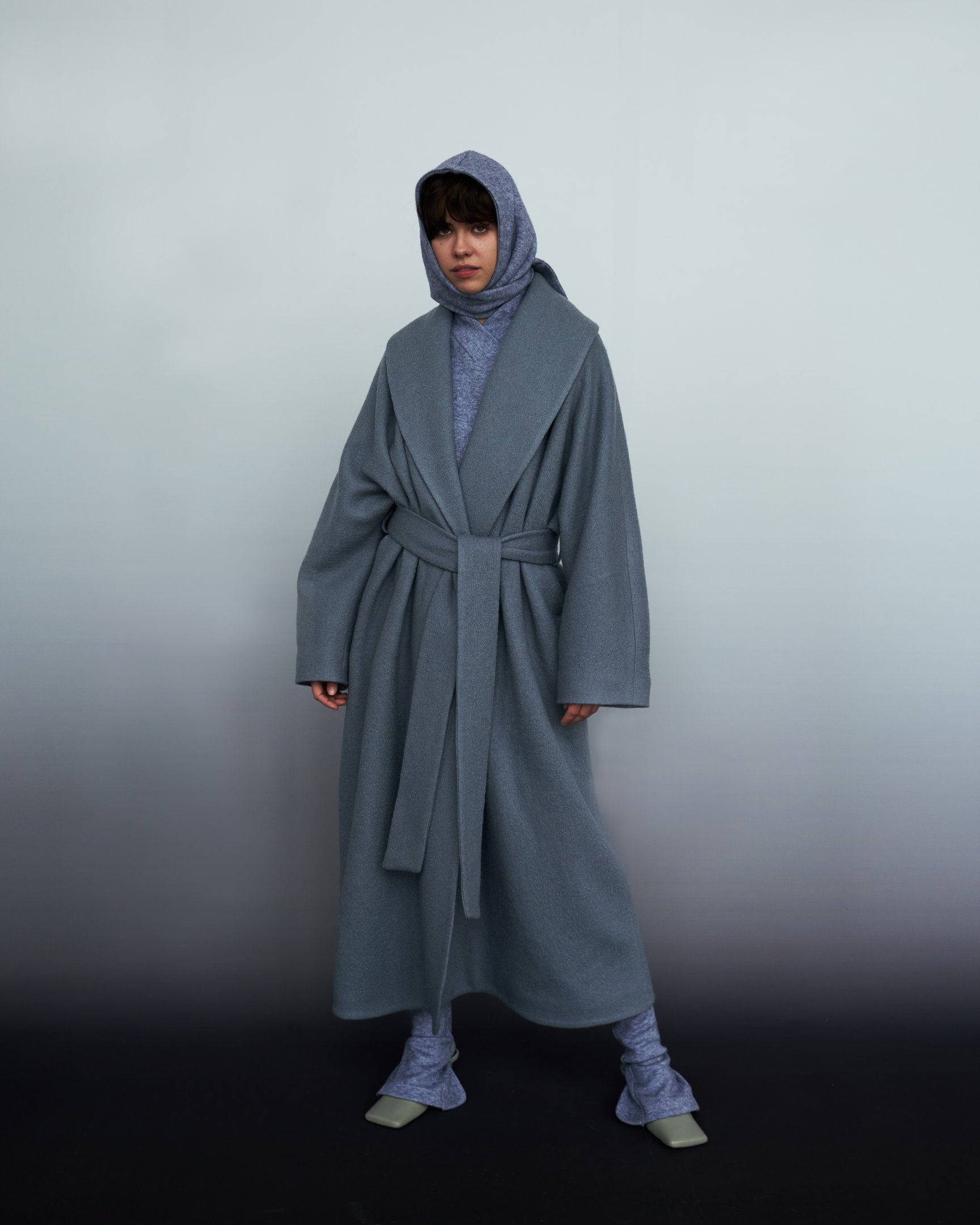 Long wave coat blue