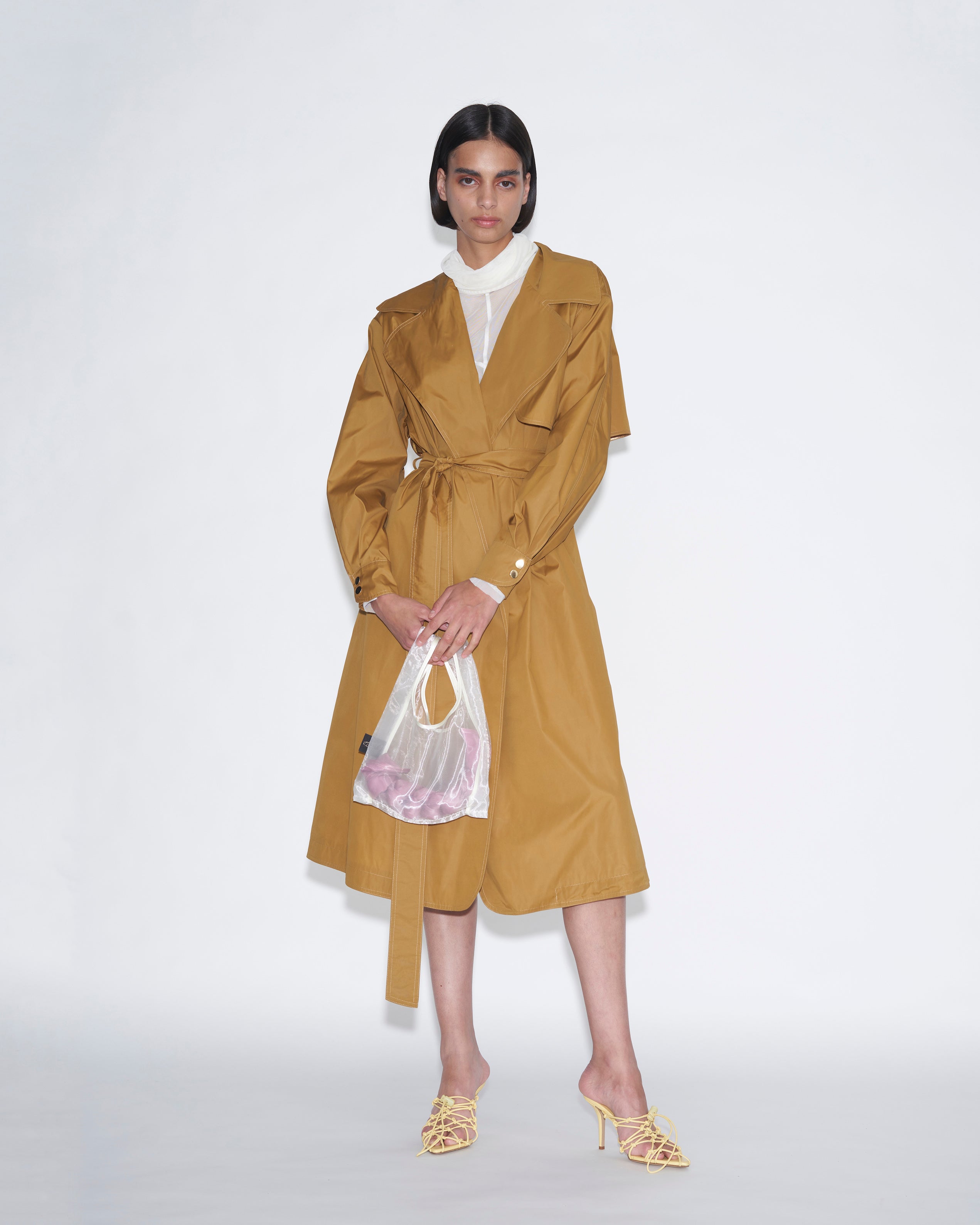 Ortalio trench coat yellow