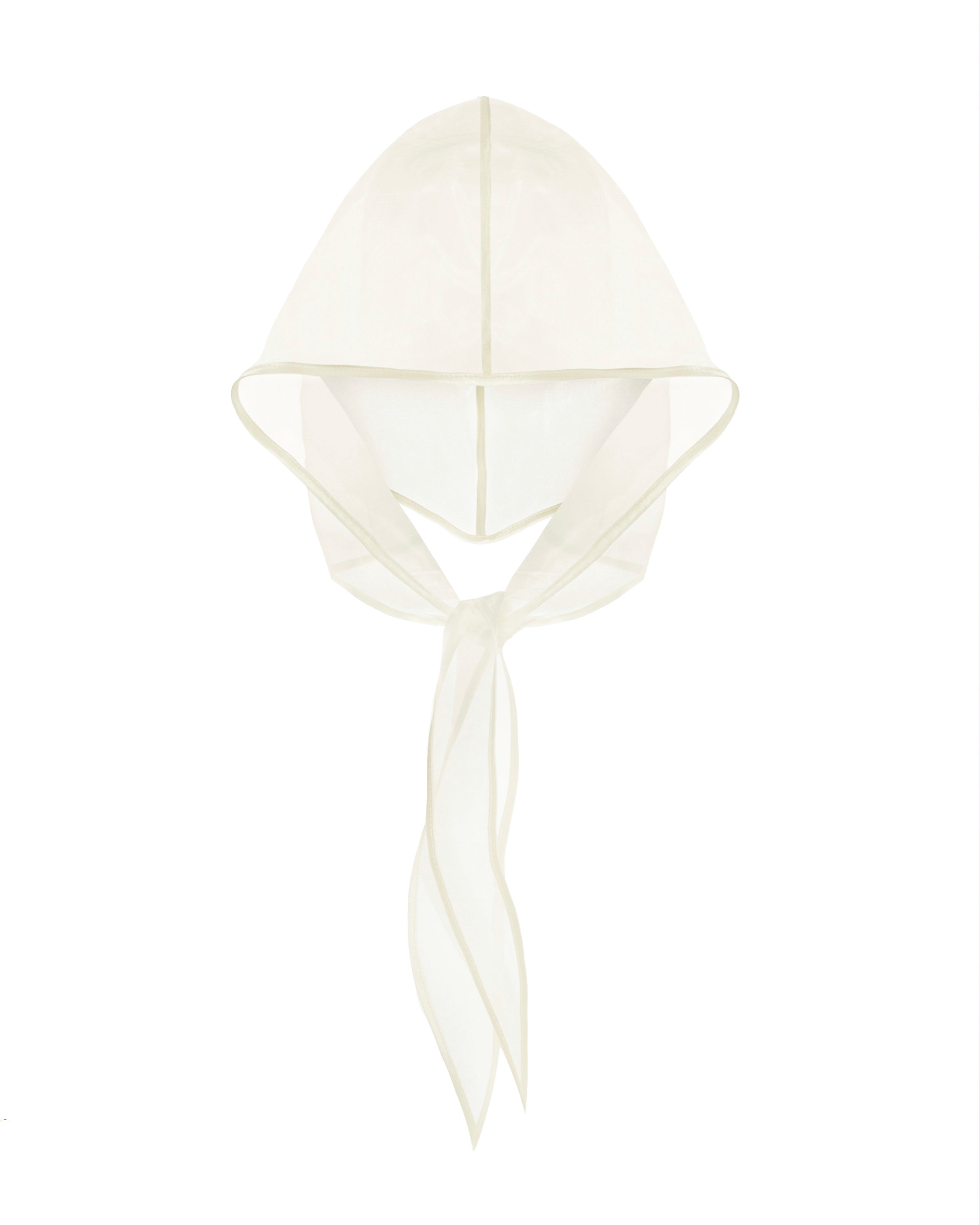 Organza head scarf oyster white