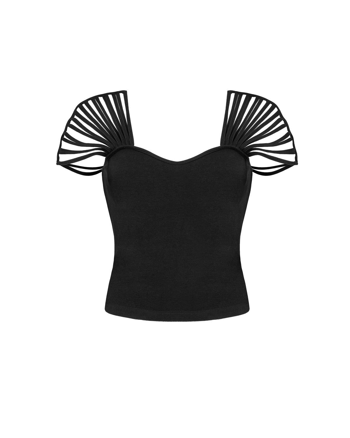 Strappy top black